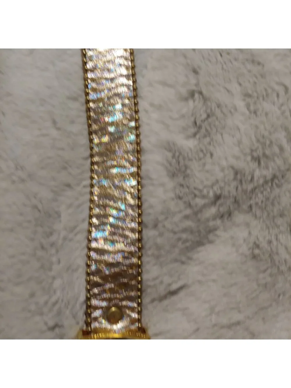 B.B. Simon Belt 36 Iridescent Silver Gold Beaded Y2K Runway Maximalist Designer